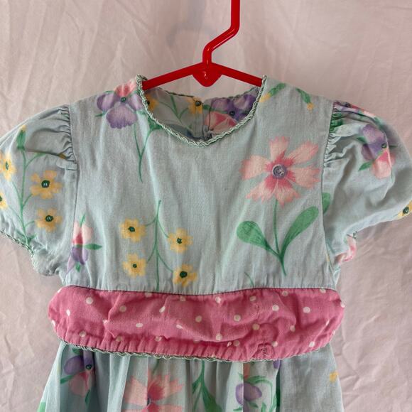 Vintage Hartstrings Baby Floral Bubble Romper Girls 24 Months - Picture 6 of 6